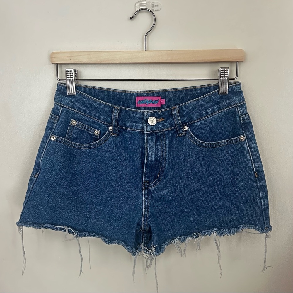 Edikted Denim Cutoff Shorts